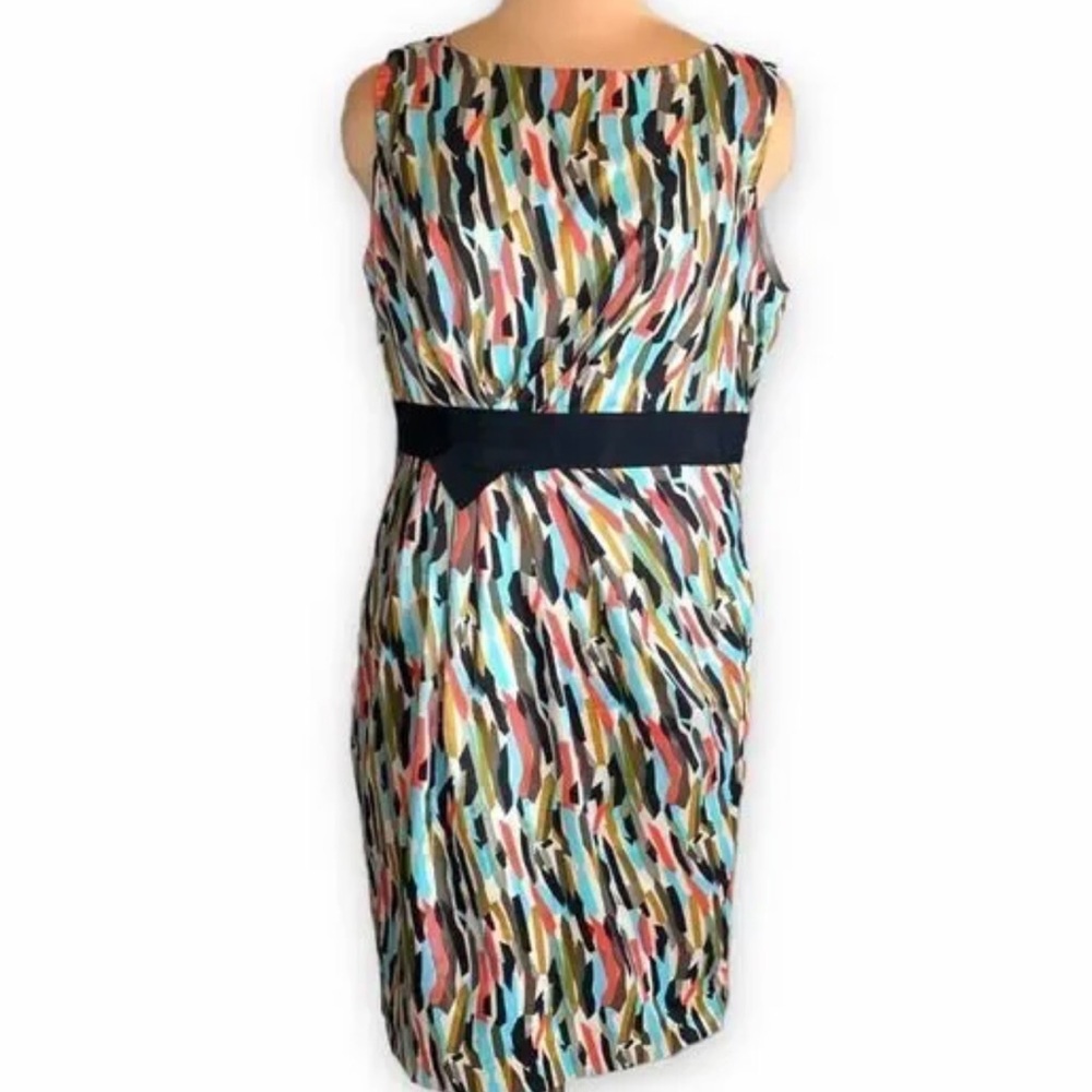 BCBGMAXAZRIA Sheath Dress * Abstract Multicolored * Sleeveless * Size L
